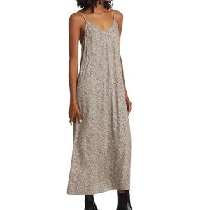 Jenni Kayne Slip Dress XS S fit Leopard Flowy Relaxed 90s Minimal Strappy NWT